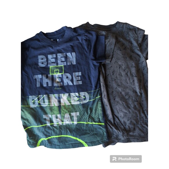 (2) Xersion Boy's 8 "Been There Dunked That" Blue Gray T-Shirt Short Sleeve - Picture 1 of 6